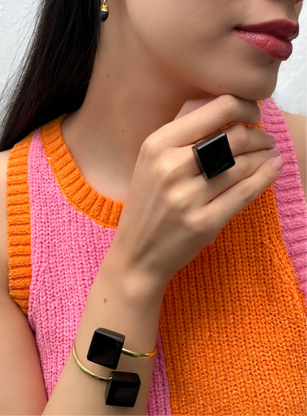 Brazalete cubos de obsidianas