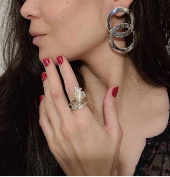 Anillo Lava Plata